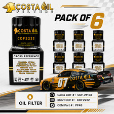 (6 Pack)  COF2222 Oil Filter PUROLATOR L12222 For RAM CADILLAC CHEVROLET PH10060 picture