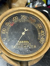 Vintage Reliance 4,000 RPM 3 To 1 Ships Tachometer RARE Sold As Shown Not Tested picture