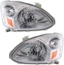 For 2003-2005 Toyota Echo Clear Headlight Assembly Headlamp Chrome Left+Right picture