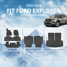 Fit 2020~2024 Ford Explorer Cargo Mats Floor Mats Backrest Mat Trunk Liner TPE picture
