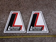 2 Vintage Lakewood Bellhousing Racing Decals Stickers NHRA NASCAR Traction Bars  picture
