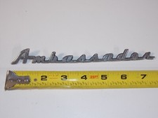 Vtg 1958 Rambler Ambassador Car Vehicle Emblem Badge Dashboard Nameplate Script picture