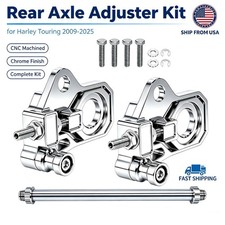 Chrome Rear Axle Adjuster Motorcycle Kit Fit For Harley Touring 2009-2025 Models picture