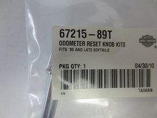 NEW Genuine Harley Davidson OEM Odometer Reset Knob Kit 67215-89T picture