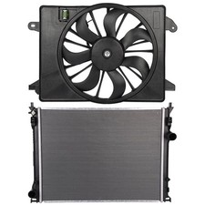 1x Radiator + 1x Cooling Fan For 2009-2019 Dodge Challenger Charger Chrysler 300 picture