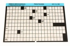 OEM Yamaha XM006-76 1991 P60Q/70Q/90Q Service Manual Microfiche picture