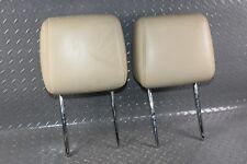 13-15 XF Champagne Leather LH RH Driver Passenger Front Head Rest Headrest Pair picture
