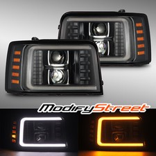 Fit 1992-1996 Ford F-Series/Bronco PRO-Series Projector Black Headlights picture