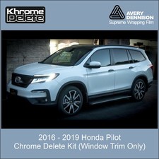 Chrome Delete Vinyl fitting the 2016 - 2022 Honda Pilot (Gloss Blk) picture