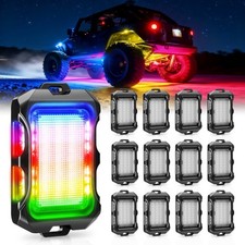 MICTUNING Q2 Max RGB+IC Rock Lights, 8-16 Pods Color Changing Underglow Neon Kit picture