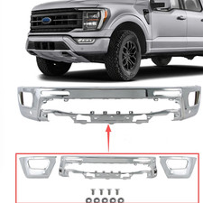 Chrome Steel Front Bumper Face Bar For 2019-2023 Ford Ranger With Sensor Holes picture