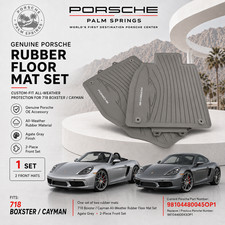 2016-2025 Porsche 718 Cayman All Weather Rubber Floor Mats in Agate Grey picture
