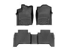 WeatherTech FloorLiner for Toyota Tacoma Double Cab 2018-2021 1st 2nd Row Black picture