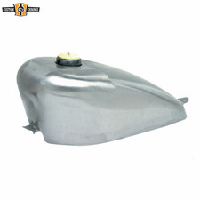 2.8 Gallon Custom Fuel Gas Tank Raw Steel Fit For Harley Accepts 3/8