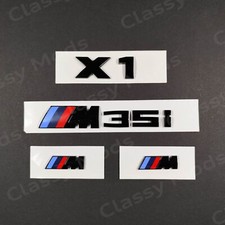 X1 M35i U11 Gloss Black Badges for BMW Emblem Set M Power picture