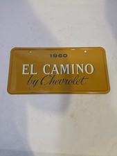 Vintage 1960 EL CAMINO By Chevrolet Showroom Plate Very Rare picture