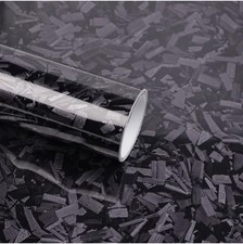 Vinyl Wrap Roll 1Ft X 5Ft Black Forged Carbon Fiber Cast Glossy Film picture