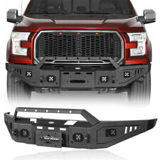 Off-Road Front Bumper Steel w/ Winch Plate & LED Light Fit 2015-2017 Ford F-150 picture