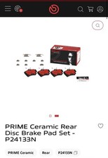PRIME Ceramic Rear Disc Brake Pad Set - P24133N picture