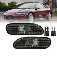 DEPO JDM Smoke Bumper Light + LED License Bulbs For 1995-1999 Mitsubishi Eclipse picture