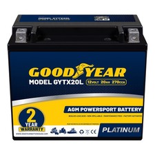 Goodyear GYTX20L 12V 20AH 270CCA Rechargeable High-Performance SLA AGM Battery picture