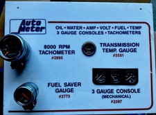 Vintage Auto Meter Dealer Display 2895 Tach 2773 2551 2397 Gauges Sign picture