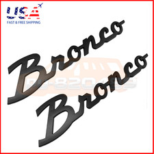 2PCS Set 2021-26 For Bronco Matte Black Letter Script Fender Emblems M-1447-BSMB picture