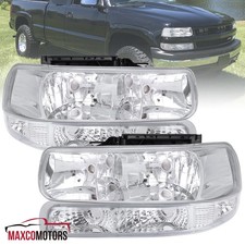 Headlights Fits 1999-2002 Tahoe Suburban Silverado 1500 2500 3500 Bumper Lights picture