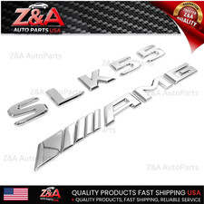 SLK55 + AMG CHROME REPLACEMENT FOR MERCEDES REAR TRUNK EMBLEM BADGE NAMEPLATE picture