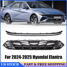 For 2024-25 Hyundai Elantra Front Grille W/Chrome Trim & Sensor Hole W/O Camera picture