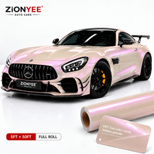 5FTx50FT PET Two-Tone Candy Iridescent Dream Pink Vinyl Wrap US Stock picture