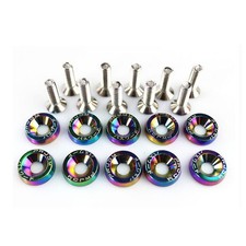 20/40/100 PCS JDM Billet Aluminum Fender Bumper Washer Bolt Engine Bay Dress Up picture