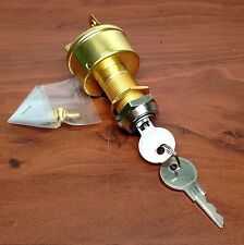 MARINE BRASS IGNITION STARTER SWITCH 3 TERMINALS 3 POSITIONS HEAVY DUTY OFF ON picture