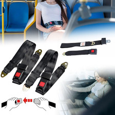 2/4/8 Pack Universal Truck Car Lap Seat Belts 2 Point Adjustable Single Seat Lap picture