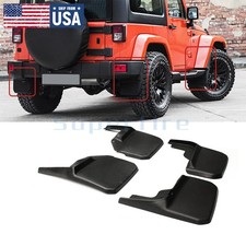 4x Premium Off Road Mud Flaps Guards Flares Set For Jeep Wrangler JK JKU 2007-18 picture