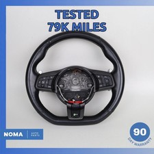 14-20 Jaguar X152 F-Type-R Sport Steering Wheel w/ Paddle Shifters Black OEM 79k picture