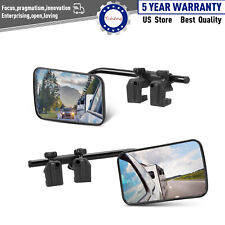 2pcs Universal Trailer Mirrors Clip on Towing Mirrors 360° For RV Truck Car picture