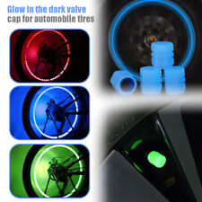8x Luminous Tire Valve Cap Stem Lights Glow in the Dark Ring Glowing Screw Cover picture