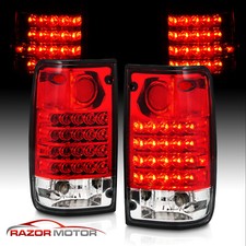 1989-1995 Red Clear LED Tail Light Pair For Toyota Pickup Truck w/ Bulb + Socket picture