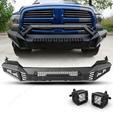 2 in 1 Front Bumper For 2013-2018 Dodge Ram 1500 Pickup Truck w/LED Pod Lights picture