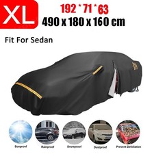 Heavy Duty Outdoor Full Car Cover 100% Waterproof Protect Fit 15-16FT Auto Sedan picture
