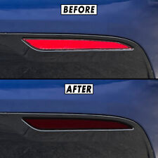 FOR 12-22 Tesla Model S Rear Reflector SMOKE Precut Vinyl Tint Overlays picture