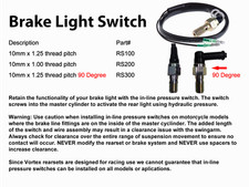 Vortex 90 Degree Brake Light Pressure Switch RS300 picture