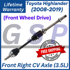 GSP OEM Front Right CV Axle For 2008-2019 Toyota Highlander 2WD, Lifetime Warra. picture