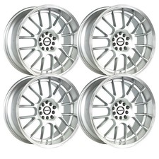 (Set-4) Shift Crank 18x8.5 5x114.3/5x120 30MM Silver Polished Lip wheels rims picture