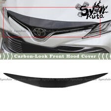 FITS 18-2020 TOYOTA CAMRY CARBON-LOOK FRONT BUMPER HOOD GRILL TRIM COVER GARNISH picture