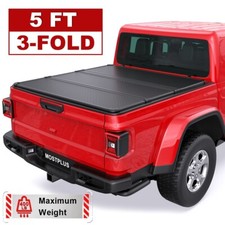 5FT Tri-Fold Hard Truck Bed Tonneau Cover For 2020-2026 Jeep Gladiator On Top picture