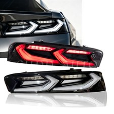 Pair Full LED Tail Lights For 2016-2018 Chevrolet Camaro w/ Sequential Lamp picture