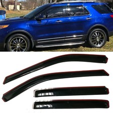 IN-CHANNEL Smoke Window Visor Sun Shade Rain Guard Fit 2011-2019 Ford Explorer picture