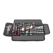 64 Piece Portable Motorcycle Repair Tool Kit with Red Roll-up Pouch for Harley picture
